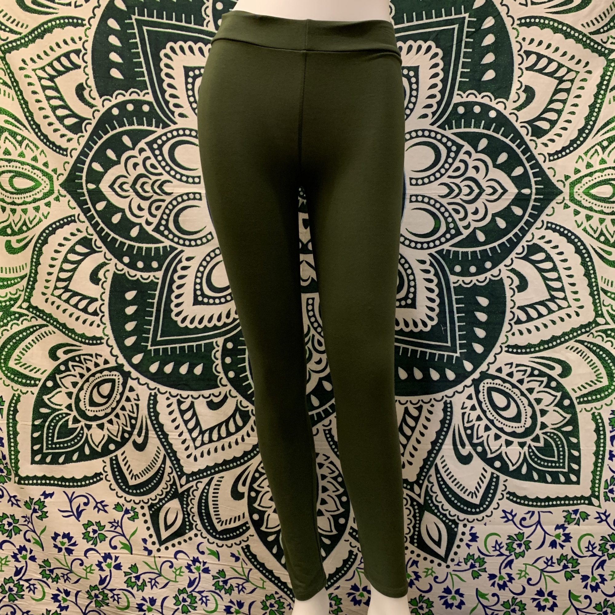 Full Length Leggings p-025 95% Rayon Made From Bamboo 5% Spandex One  Illusion